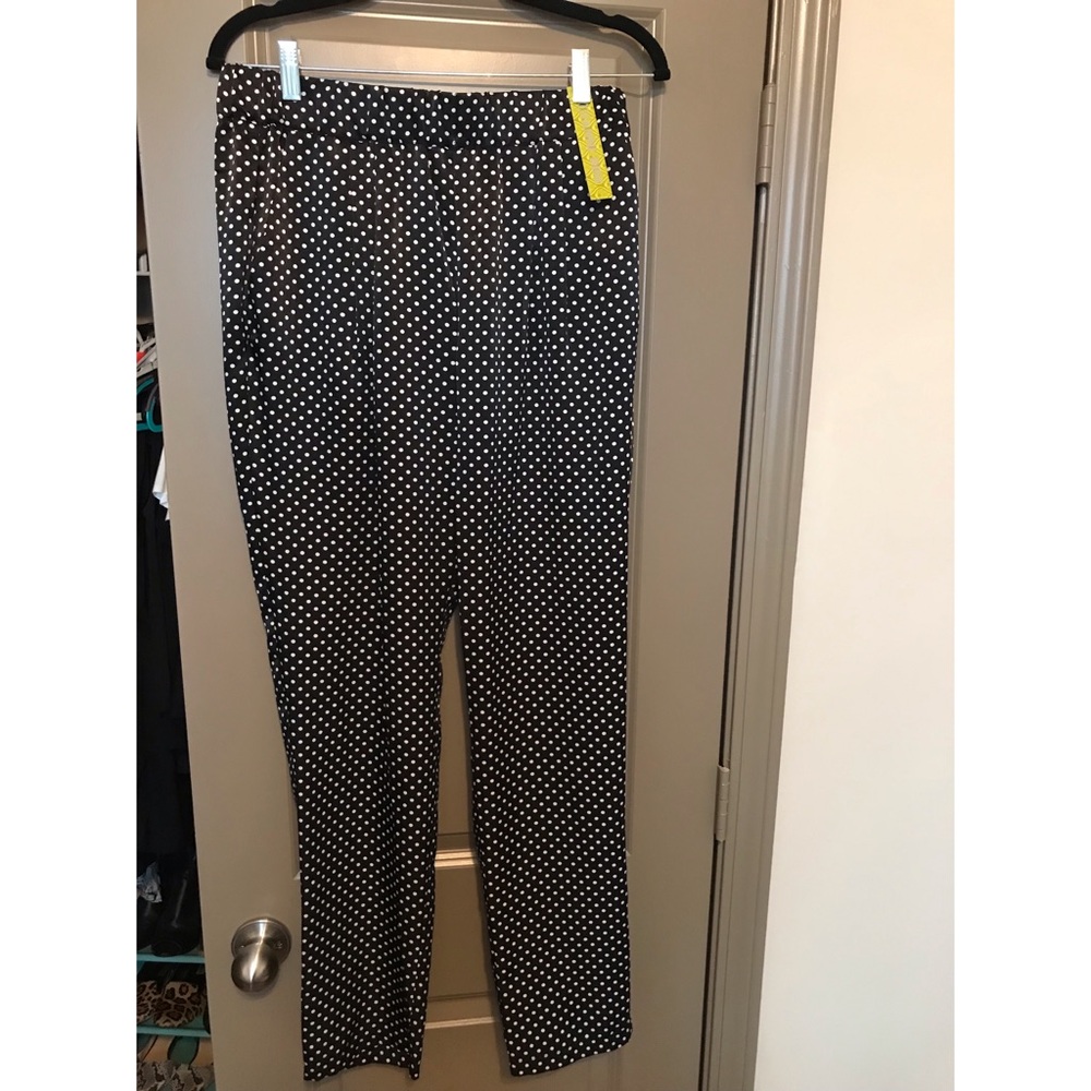 NWT Gianni Bini black and white Polyester Pants